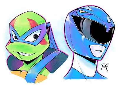 Blue Boys 80s anime art blue ranger cartoon character design comic comic book comics draw drawing illustration leonardo manga mutant power rangers sketch teenage mutant ninja turtles tmnt