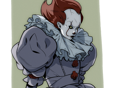 Pennywise Sketch anime cartoon character design comic book comics drawing ipad manga pennywise procreate sketch