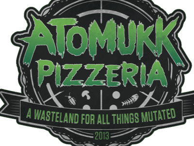 Atomukk Pizzerial Logo logo mutant tmnt