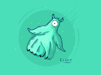 Monster O adobedraw character green illustration monster vector