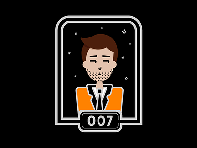 007 007 branding character design flat design graphic design illustration james bond