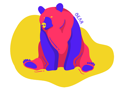 Bear effect adobedraw affinitydesigner bear draw flat graphicdesign illustration nature vector
