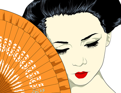 Kabuki Woman design illustration japan kabuki vector woman portrait