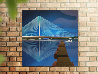 Belgrade Vector Illustration belgrade beograd bridge design digital art illustration most serbia vector