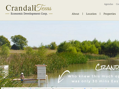 Crandall Final city clean crandall earthtones map web design