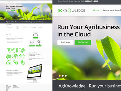 AgKnowledge Corporate Website branding html 5 jquery responsive design website redesign