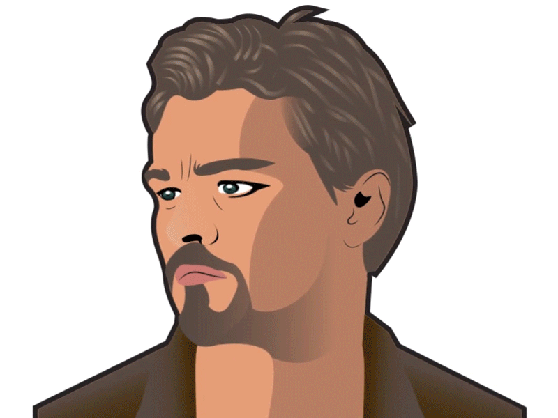 Leonardo DiCaprio 2d animation actor after effects animation cinema illustration motion graphics movie vector