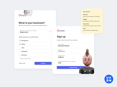 Sign Up for Qeam get started log in log in form log in page log in screen onboarding onboarding illustration onboarding screen onboarding screens onboarding ui product design register register form register page sign up sign up form sign up page sign up screen sign up ui