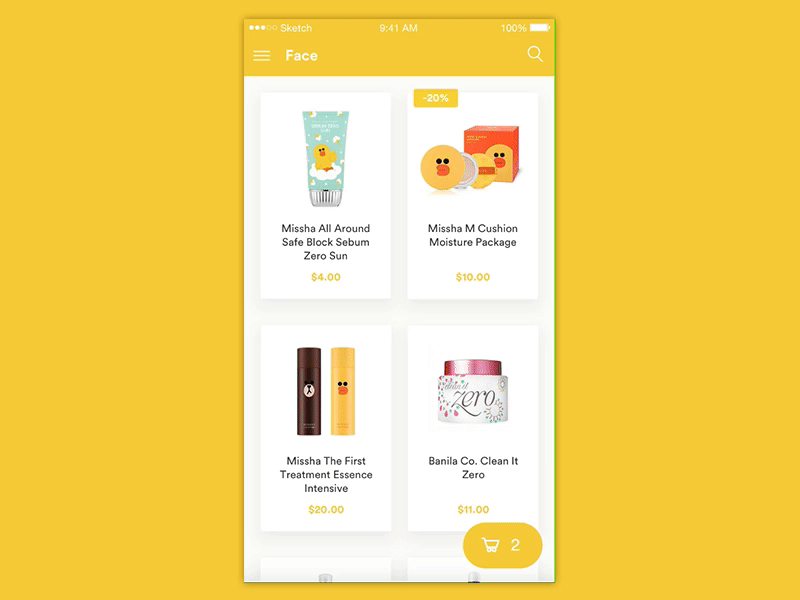 Shop App (Free Sketch File) freebies gif iphone sketch ui kit