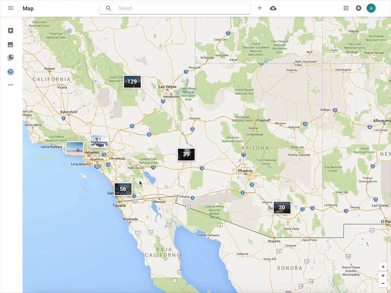 Google Photos Map view concept