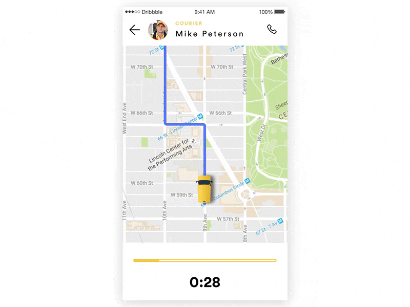 Track your delivery principle sketch iphone mobile gif animated animate dhl courier delivery