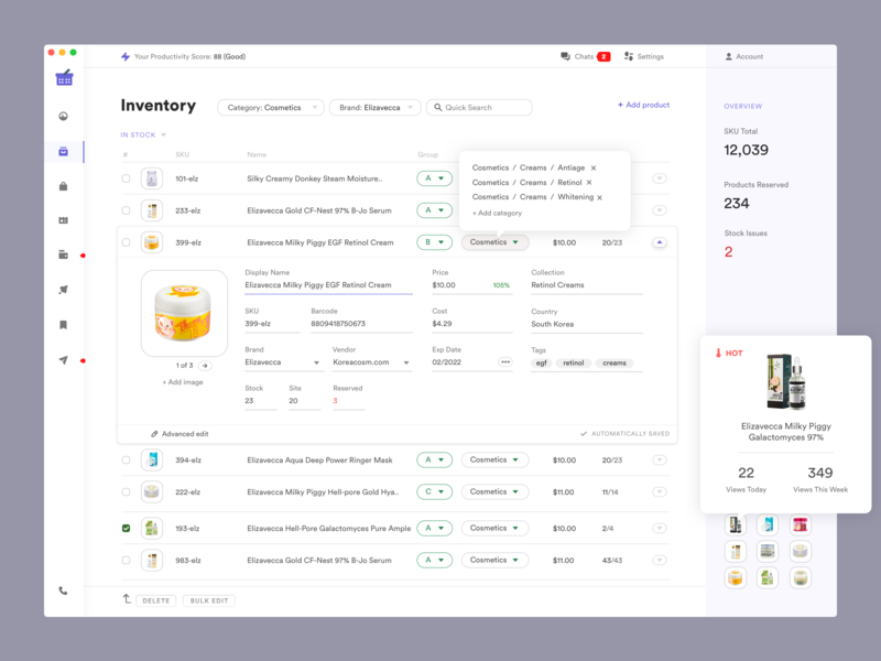 Inventory Management by Alex Tsibulski for UXDN on Dribbble