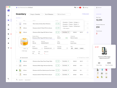 Inventory Management busy ui complex crm dashboad dashboard dashboard ui ecommerce ecommerce shop erp inventory inventory management management product product design saas sketch store ui ux uxdn