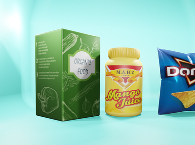 3d natural and chips product modeling with blender 3d artist 3d 3d art graphic design modeling