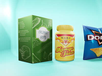 3d natural and chips product modeling with blender 3d artist
