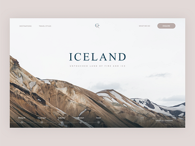 Discover Iceland: Travel Agency Website europe iceland landingpage tourism travel travelagency ui uidesign ux uxdesign vacation webdesign website websitedesign