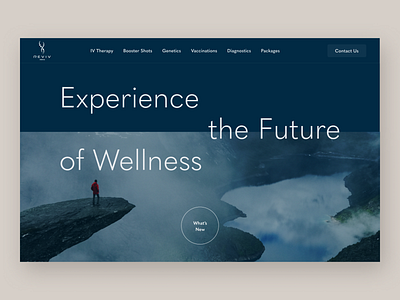 Home page for a health and wellness brand