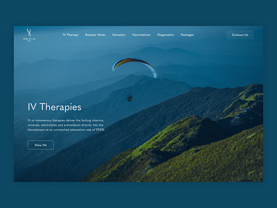 REVIV India | IV Therapies Page blue health healthcare hydration landing page ui design user interface web design website wellness