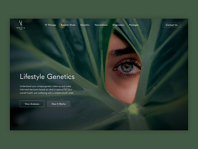 Product page for a health and wellness brand dna genetics green health healthcare landing page lifestyle ui user interface ux web design website website design wellness