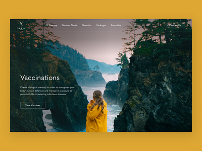 Product page for a health and wellness brand health healthcare landing page ui ui design ux vaccines web design website website design wellness yellow