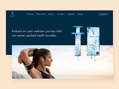 Packages page for a health and wellness brand