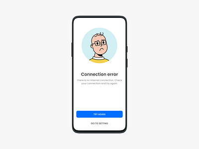 Connection error app connection design error error page illustration ui