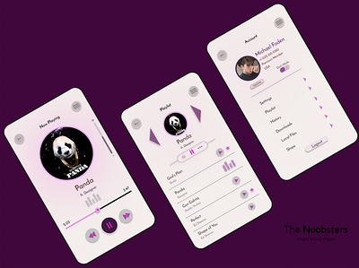 Purply Music Player app branding concept dark design flat icon illustration logo music music app music players playlist ui uiux user design user experience userinterface ux vector