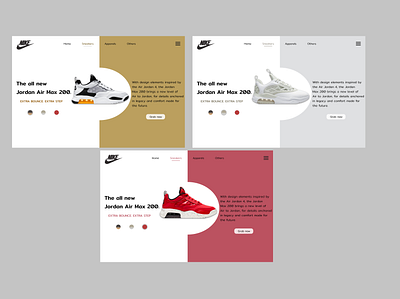 Nike Web Application app concept design flat illustration nike ui ui design uidesigns uiux user experience userinterface ux web ui webdesign