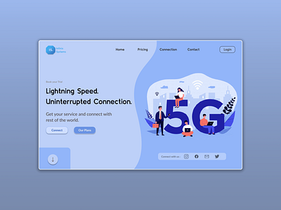 Internet Service Provider Web UI. app branding concept design illustration internet ui user experience userinterface web