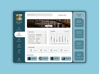 Online Classroom Desktop UI.