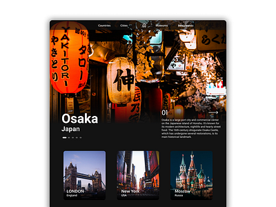 Japan Tourism Landing Page.