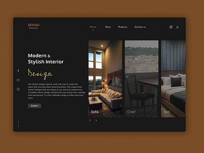 Modern Home Landing Page. app branding concept design illustration landing page ui uiux user experience userinterface web ui