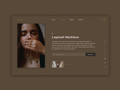 Jewellery Landing Page. app branding concept design illustration jewellery website landing page ui uiux user experience userinterface web ui website ui