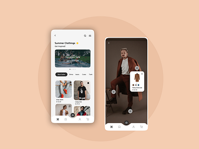 Men Shopping Mobile UI app concept design illustration mobile ui ui user experience userinterface