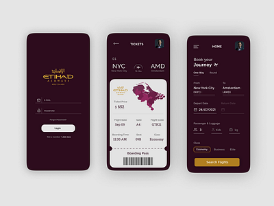 Flight Ticket Mobile UI