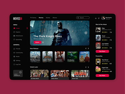 Movie Web UI app concept design illustration movie ui user experience userinterface web ui