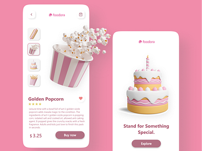 Snacks Mobile UI app concept design food illustration mobile mobile ui ui user experience userinterface