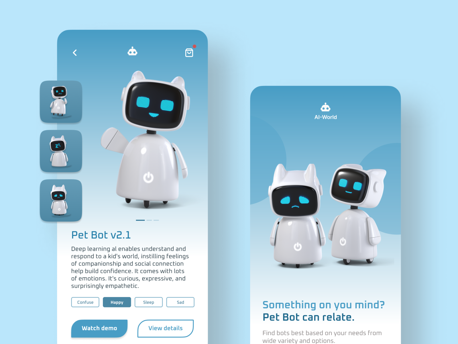 AI Robot Mobile UI by The Noobsters on Dribbble
