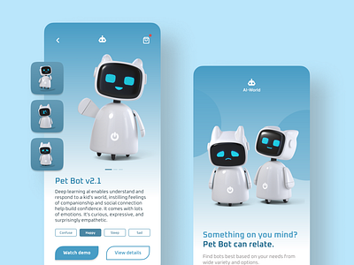 AI Robot Mobile UI ai app artificial intelligence concept design illustration mobile mobile ui ui user experience userinterface