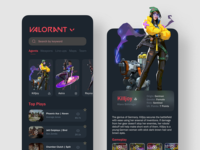 Valorant Mobile UI