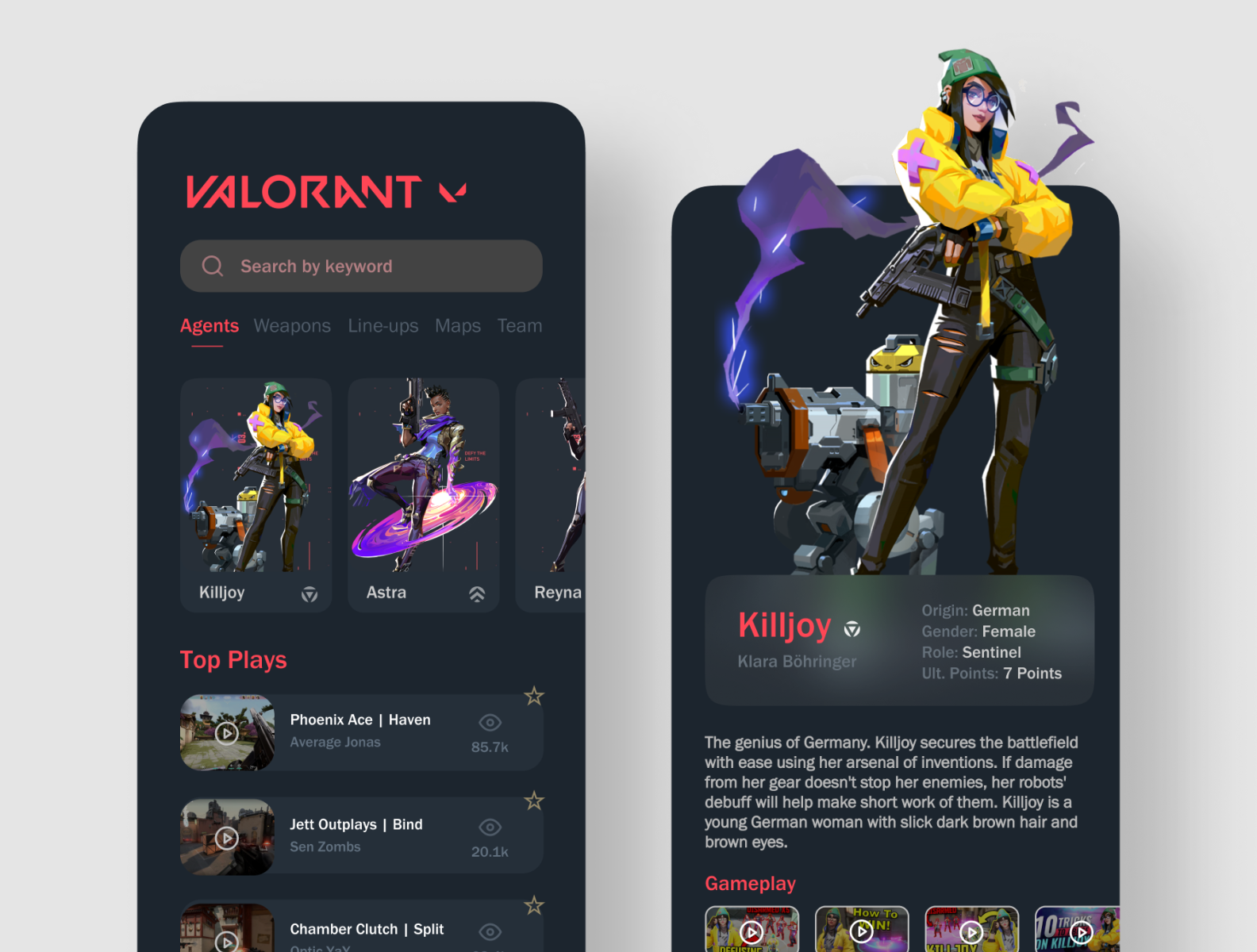 Valorant Mobile UI by The Noobsters on Dribbble