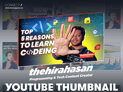 Youtube Thumbnail Design for the hira hasan Content Creator