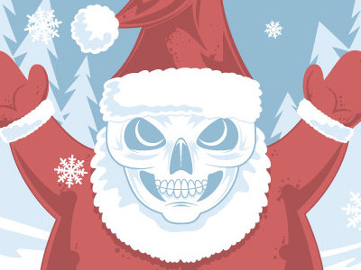 Letitsnow holidays santa skull snow winter