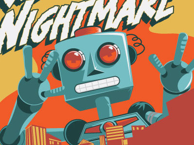 Robot Nightmare attack robot shirt space