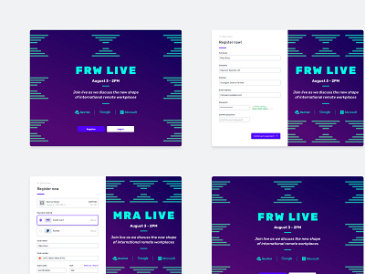 Event registration - Landing page