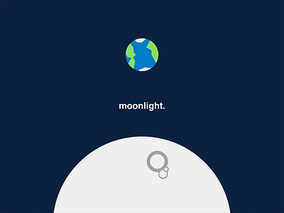 Moonlight design earth flat illustration moon moonlight space