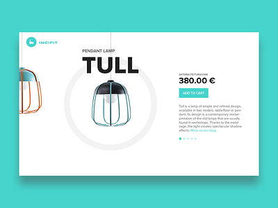 E-Commerce blue commerce e e commerce ecommerce lamp minimal minimalistic turquoise ui web white