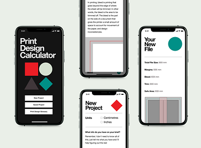 Calculator App for Print Designers design ui ux uxdesign visual design