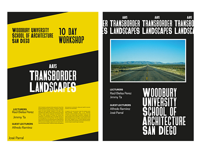 Branding for Transborder Landscapes Workshop art direction branding design logo poster typography