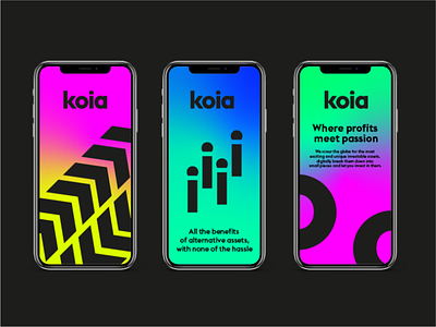 Koia - Unused concept art direction branding design graphicdesign uxdesign visual design